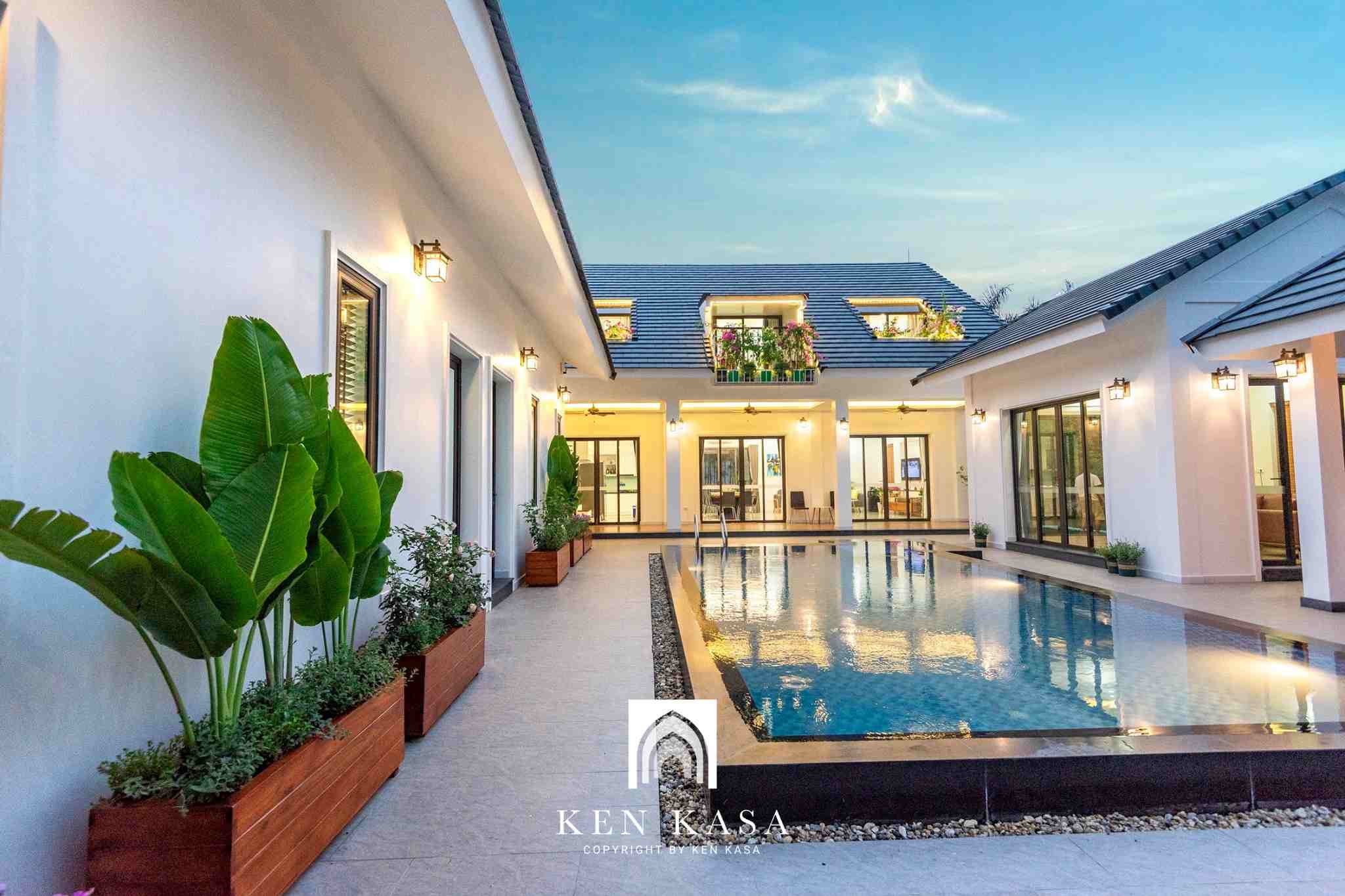 Không gian chung trong homestay villa 